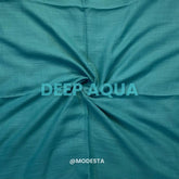 Turkish Lawn Hijab - Deep Aqua
